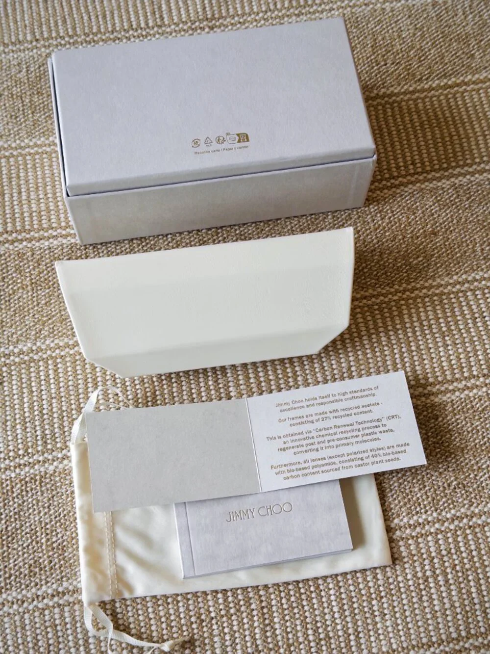 Authentic Jimmy Choo Geometric Sunglass Case & Box Set, Luxury, NEW